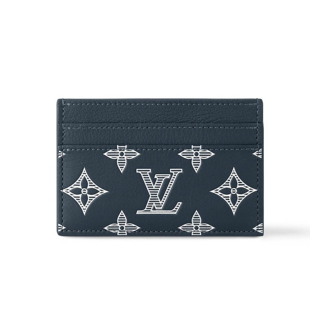 ONE DAY SALE✨
Louis Vuitton Dark Blue Monogram shadow double Card Holder